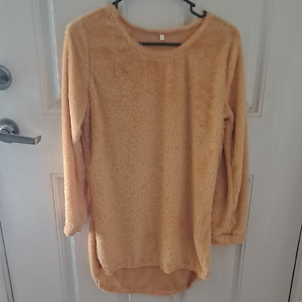 Cozy Yellow Fuzzy Sweater